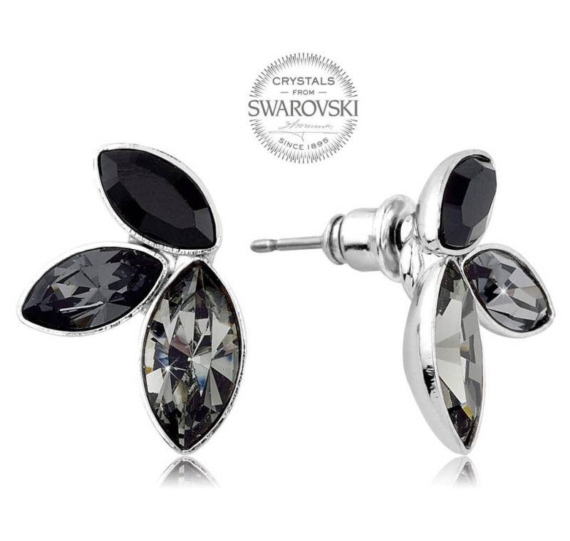 Levien Ohrring-Set Earrings with three dark Navette crystals Levien Ohrring-Set Earrings with three dark Navette crystals von Levien