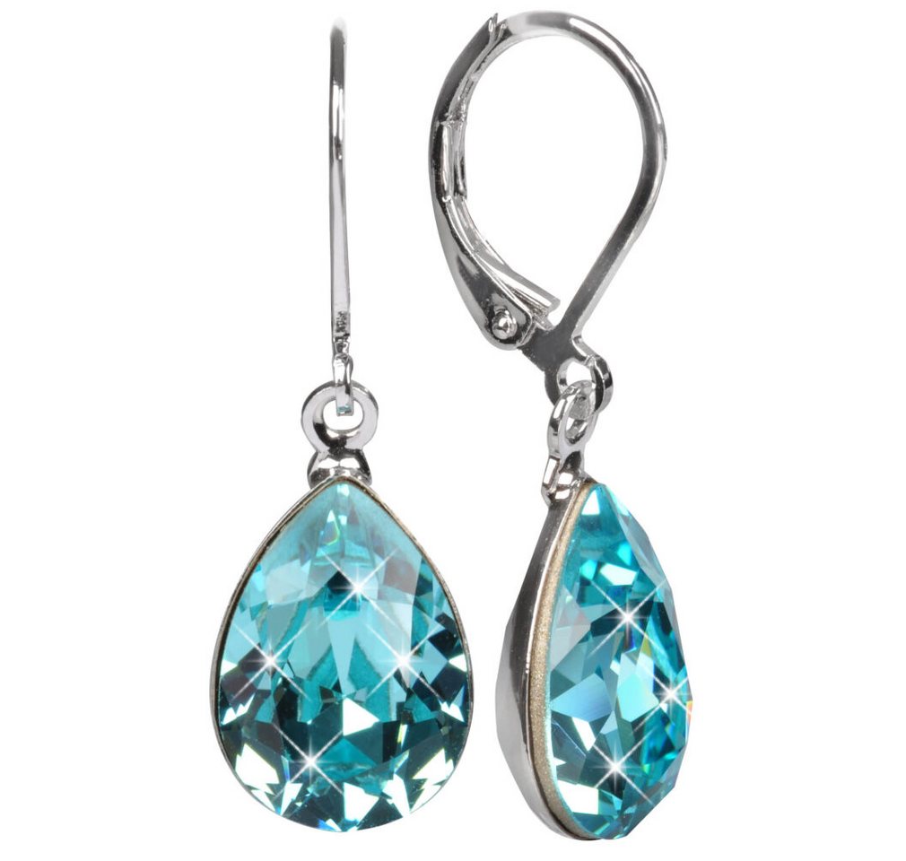 Levien Ohrring-Set Elegant earrings with Pear Light Turquois crystals von Levien
