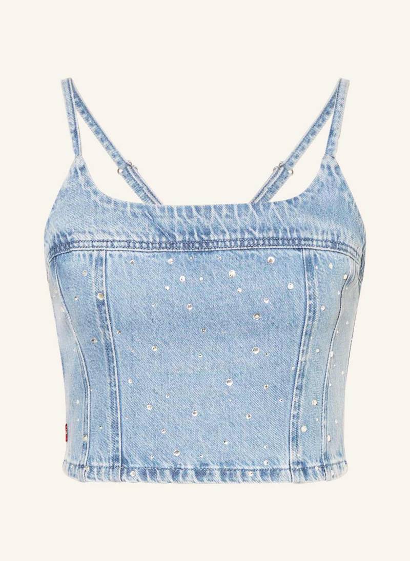 Levi's® Cropped-Jeanstop Jadine Mit Schmucksteinen blau von Levis