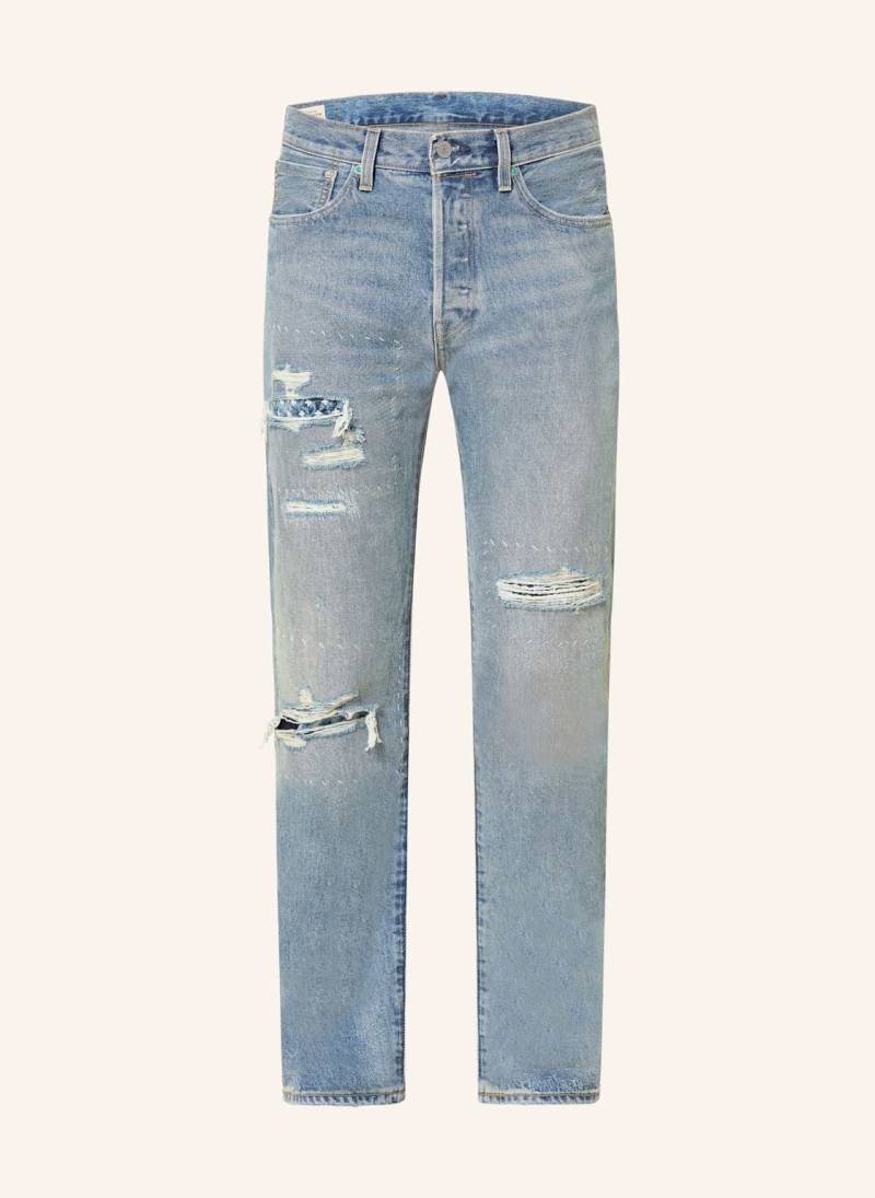 Levi's® Destroyed Jeans 501 Regular Fit blau von Levis
