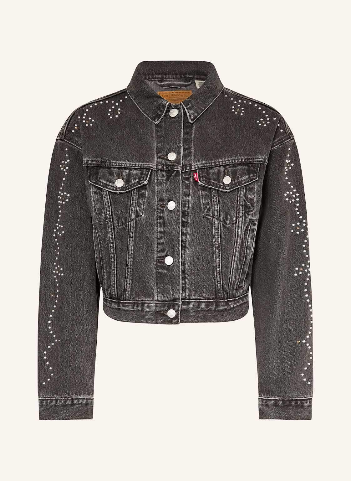 Levi's® Jeansjacke Shrunken 90s Mit Schmucksteinen schwarz von Levis