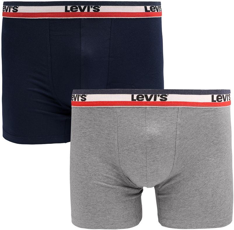 Levi's Brief Boxershorts 2-Pack Navy Grau - Größe L von Levis