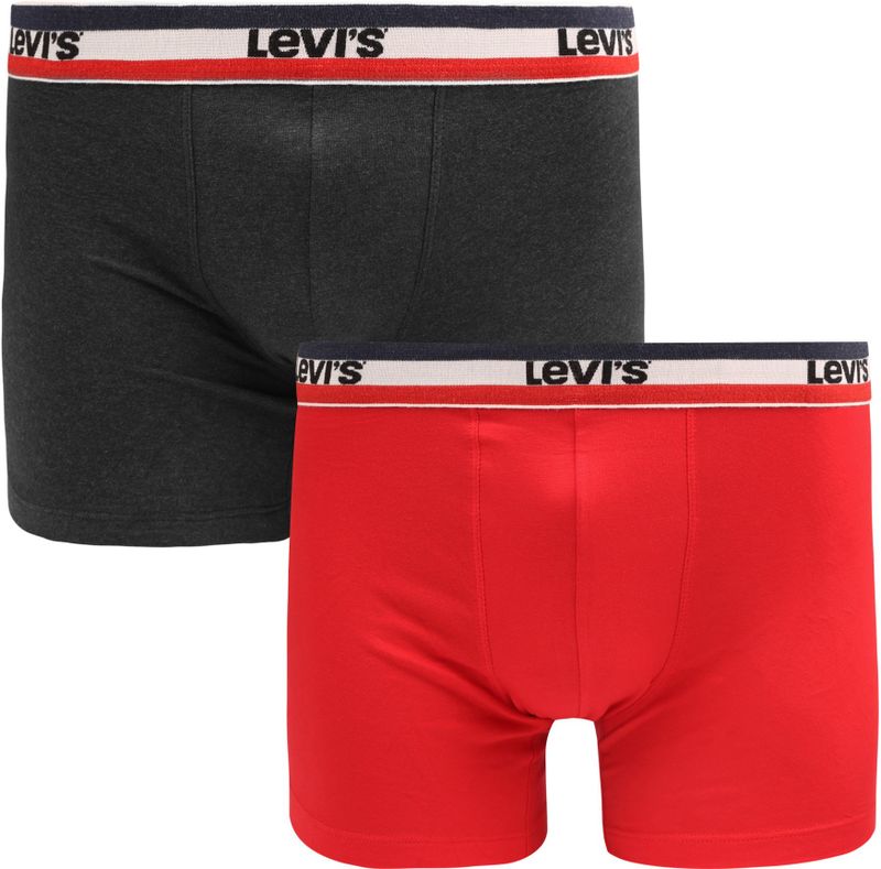 Levi's Brief Boxershorts 2-Pack Rot Grau - Größe L von Levis