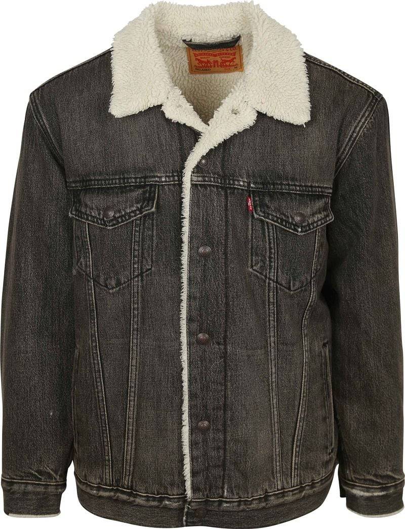 Levi's Sherpa Jacke Denim Anthrazit - Größe L von Levis