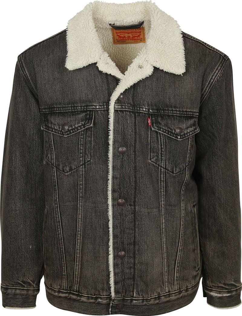 Levi's Sherpa Jacke Denim Anthrazit - Größe XXL von Levis