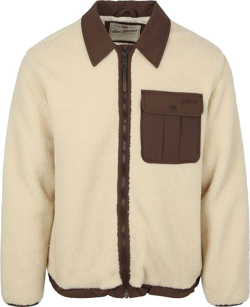 Levi's Sherpa Jacke Fleece Ecru - Größe L von Levis