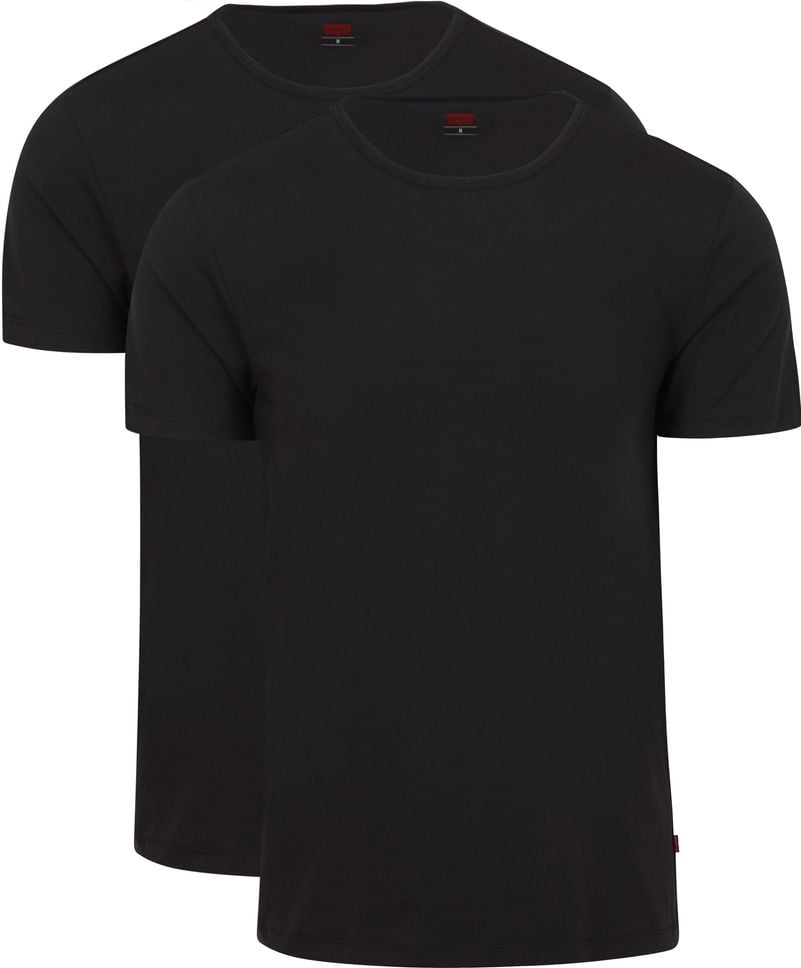 Levi's T-shirt Rund Hals Schwarz 2Pack - Größe M von Levis