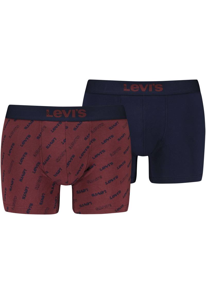 Levis Boxershorts "LEVIS MEN LOGO AOP BOXER BRIEF ORG CO 2P", (2er Pack), mit stilvoller Musterung von Levis
