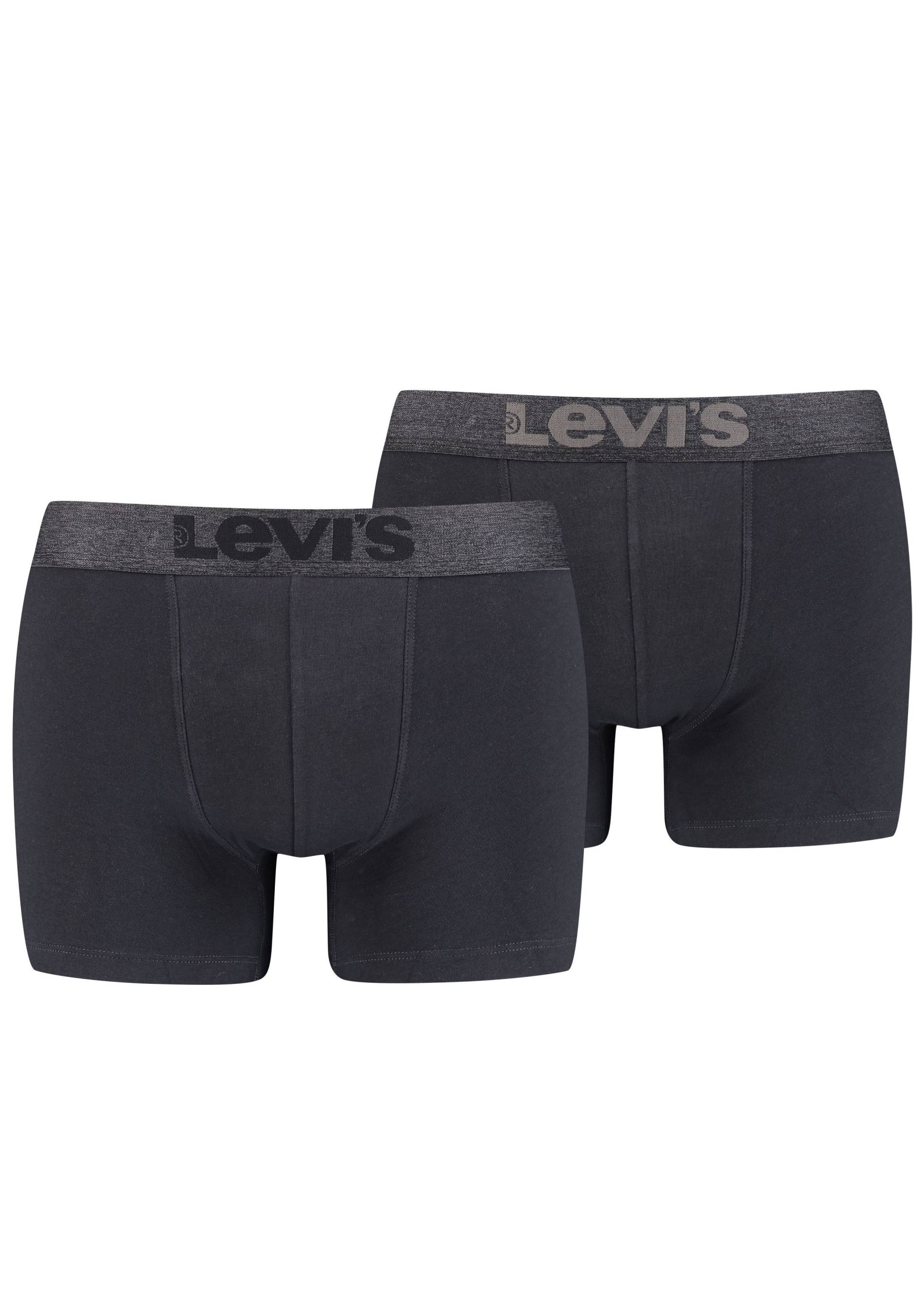 Levis Boxershorts "LEVIS MEN MEL WB BOXER BRIEF ORG CO 2P" 2er Pack, mit breitem Logobund von Levis