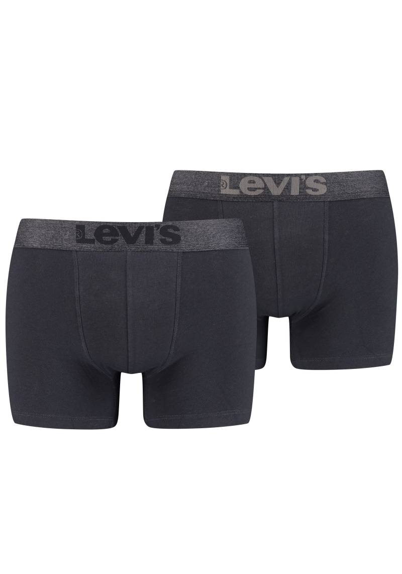 Levis Boxershorts "LEVIS MEN MEL WB BOXER BRIEF ORG CO 2P" 2er Pack, mit breitem Logobund von Levis
