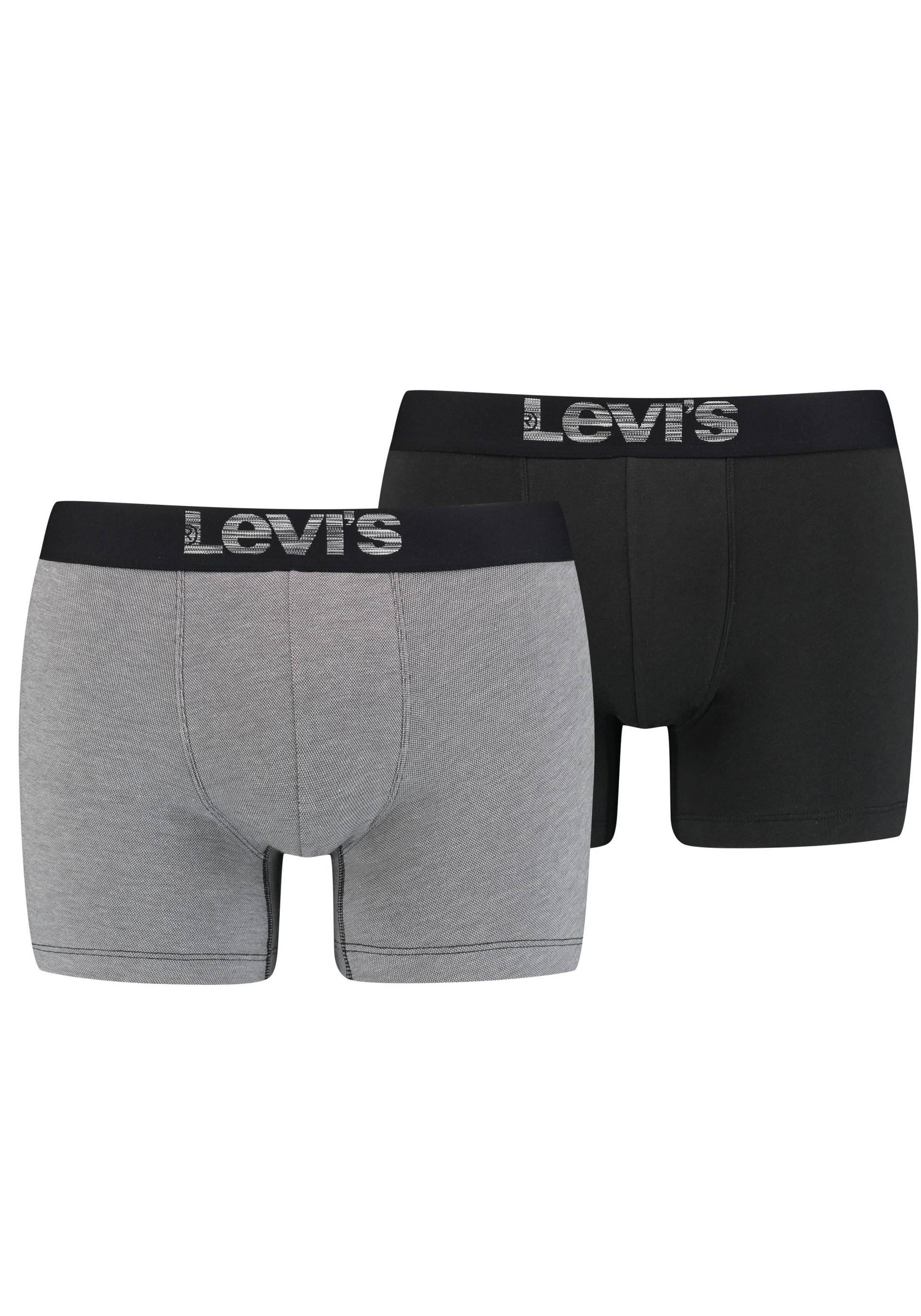 Levis Boxershorts "LEVIS MEN OPT ILL BOXER BRIEF ORG CO 2P", (2er Pack), mit breitem Logobund von Levis