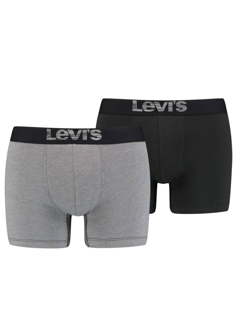 Levis Boxershorts "LEVIS MEN OPT ILL BOXER BRIEF ORG CO 2P", (2er Pack), mit breitem Logobund von Levis