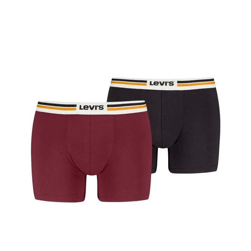 Levis Boxershorts "LEVIS MEN PL SPW LOGO BOXER BRIEF ORG 2P", (2er Pack), mit breitem Logobund von Levis
