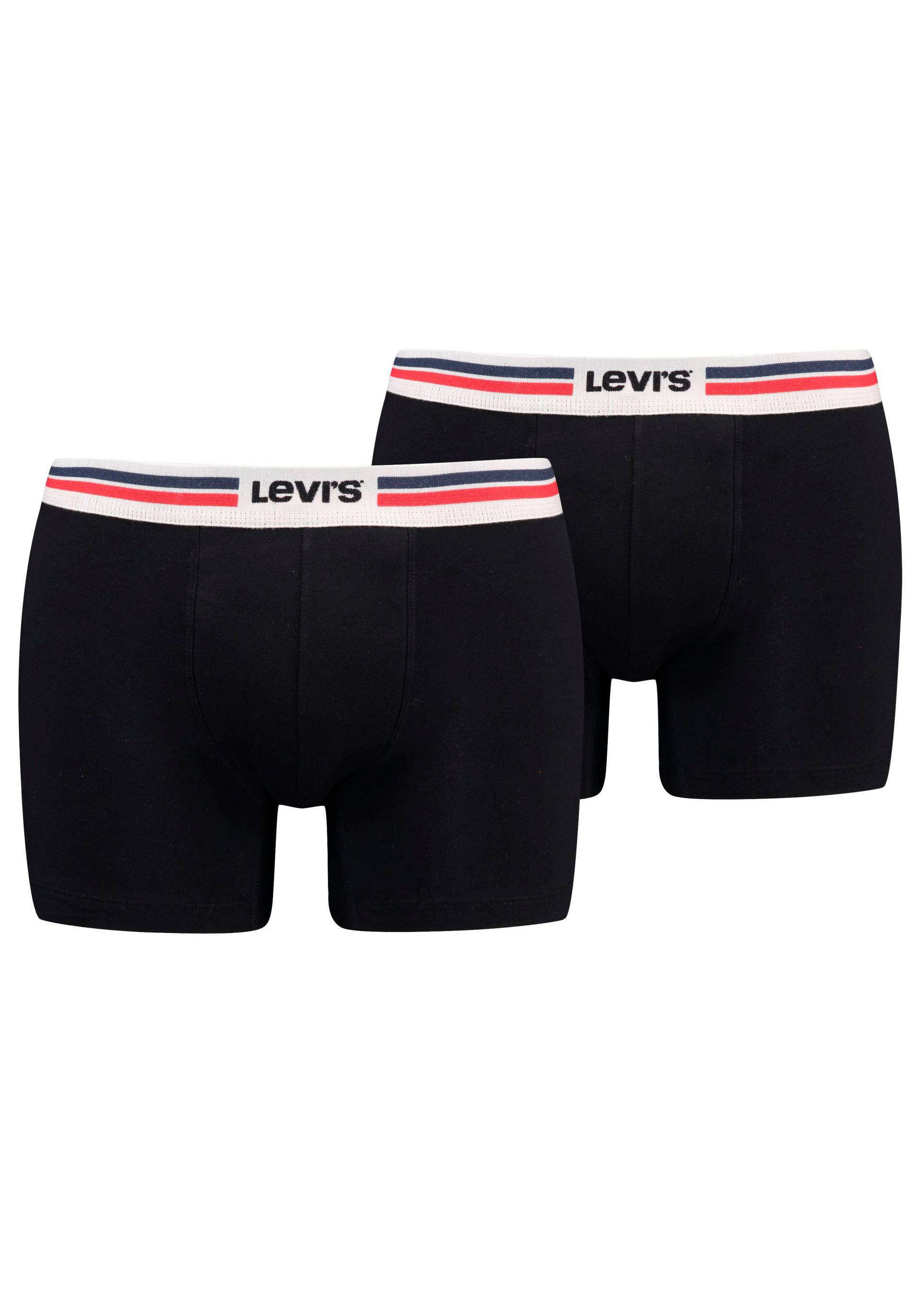 Levis Boxershorts "LEVIS MEN PL SPW LOGO BOXER BRIEF ORG 2P", (2er Pack), mit breitem Logobund von Levis