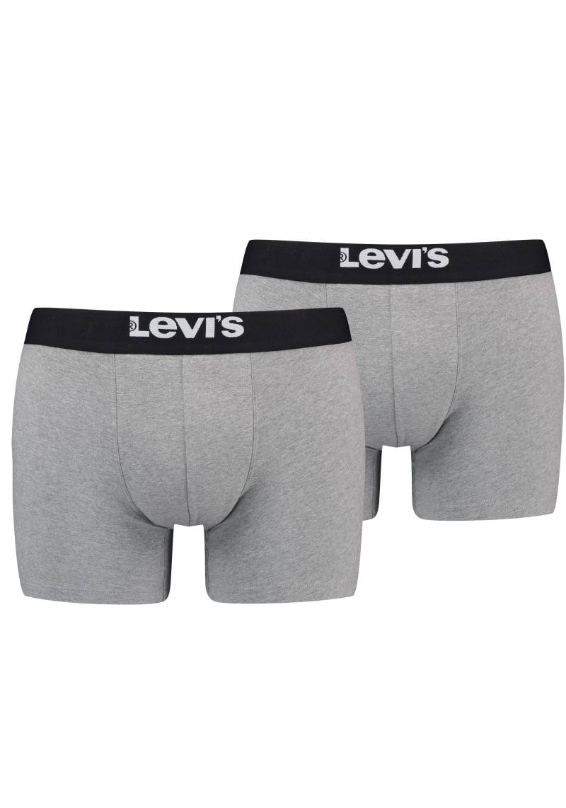Levis Boxershorts "LEVIS MEN SLD BASC BOXER BRIEF ORG CO 2P", (Packung, 2er Pack), mit breitem Logobund von Levis