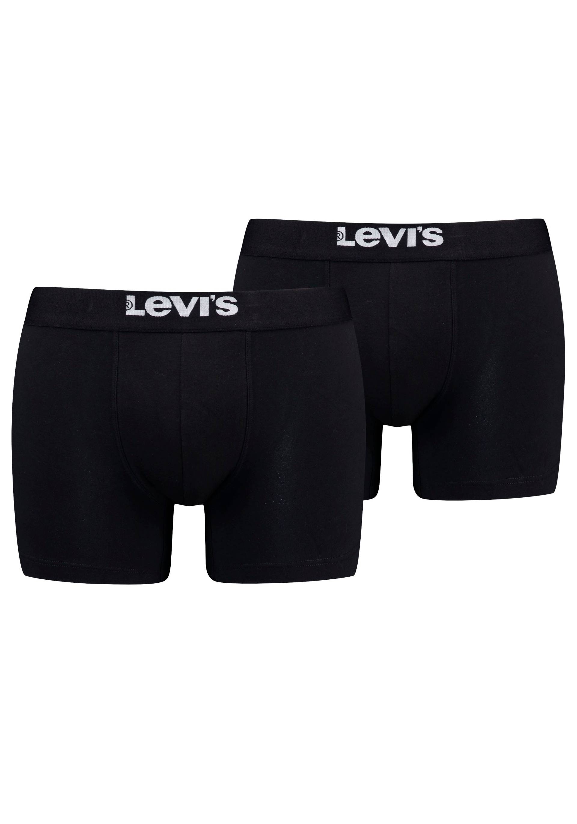 Levis Boxershorts "LEVIS MEN SLD BASC BOXER BRIEF ORG CO 2P", (Packung, 2er Pack), mit breitem Logobund von Levis