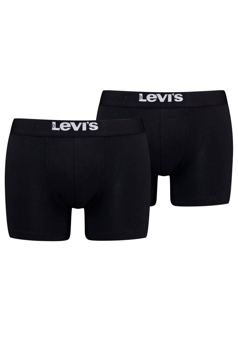 Levis Boxershorts "LEVIS MEN SLD BASC BOXER BRIEF ORG CO 2P", (Packung, 2er Pack), mit breitem Logobund von Levis
