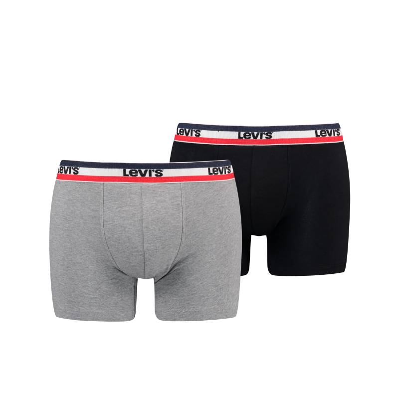 Levis Boxershorts "LEVIS MEN SPW LOGO BOXER BRIEF ORG 2P", (Packung, 2er Pack), mit breitem Logobund von Levis
