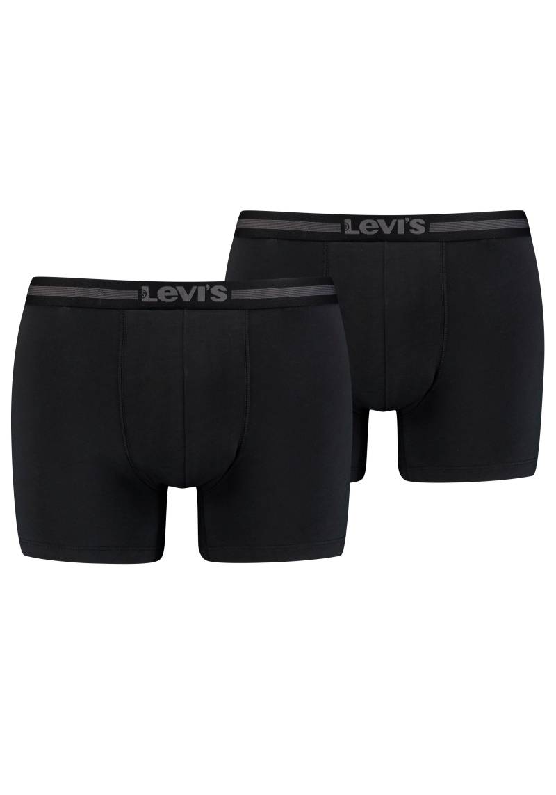 Levis Boxershorts "LEVIS MEN TENCEL BOXER BRIEF 2P", (Packung, 2 St., 2er Pack), mit breitem Logobund von Levis