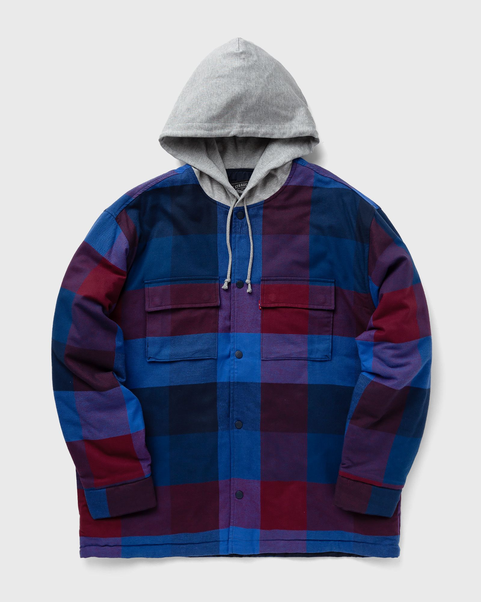 Levis HOODED JACK WORKER men Overshirts blue|red in Größe:L von Levis