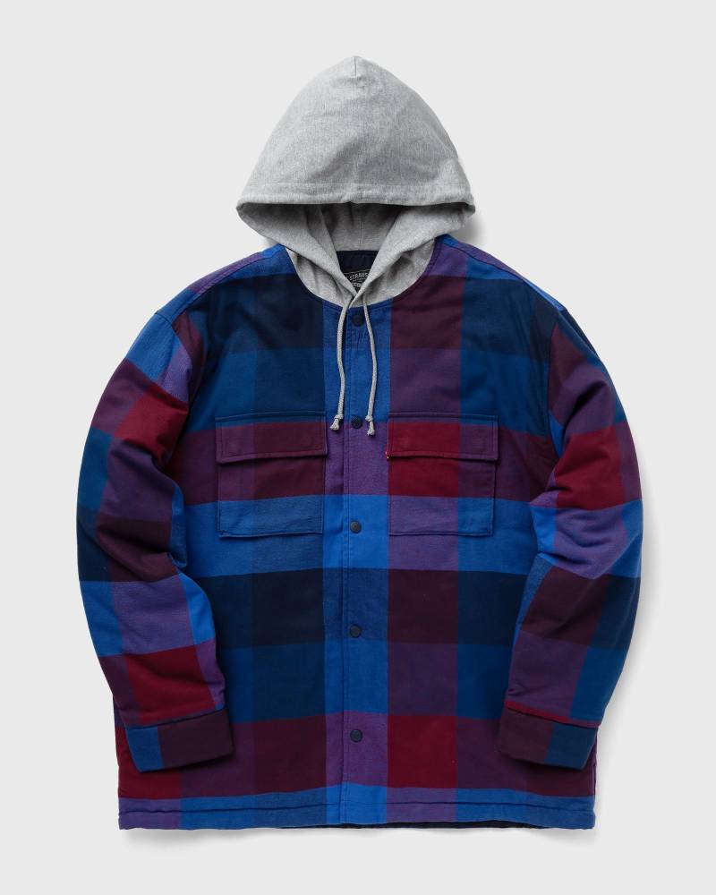 Levis HOODED JACK WORKER men Overshirts blue|red in Größe:L von Levis