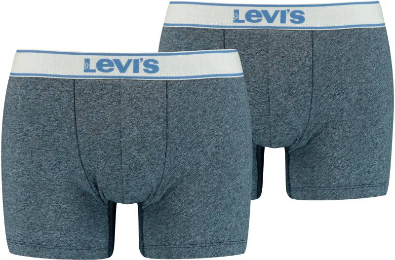 Levis Boxershorts "LEVIS MEN VNTG HTR BOXER BRIEF ORG CO 2P", (2er Pack), mit breitem Logobund von Levis