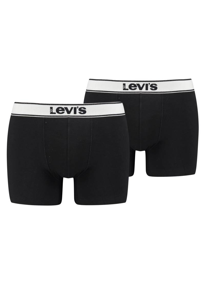 Levis Boxershorts "LEVIS MEN VNTG HTR BOXER BRIEF ORG CO 2P", (2er Pack), mit breitem Logobund von Levis