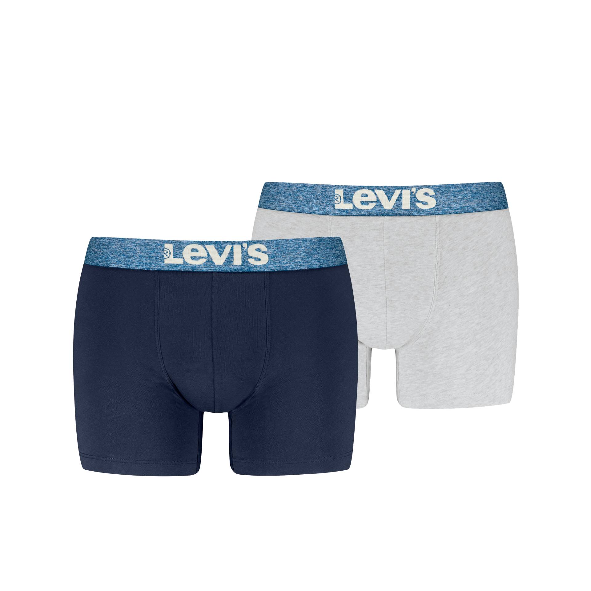 Levis Boxershorts "LEVIS MEN MEL WB BOXER BRIEF ORG CO 2P", (2er Pack), mit breitem Logobund von Levis