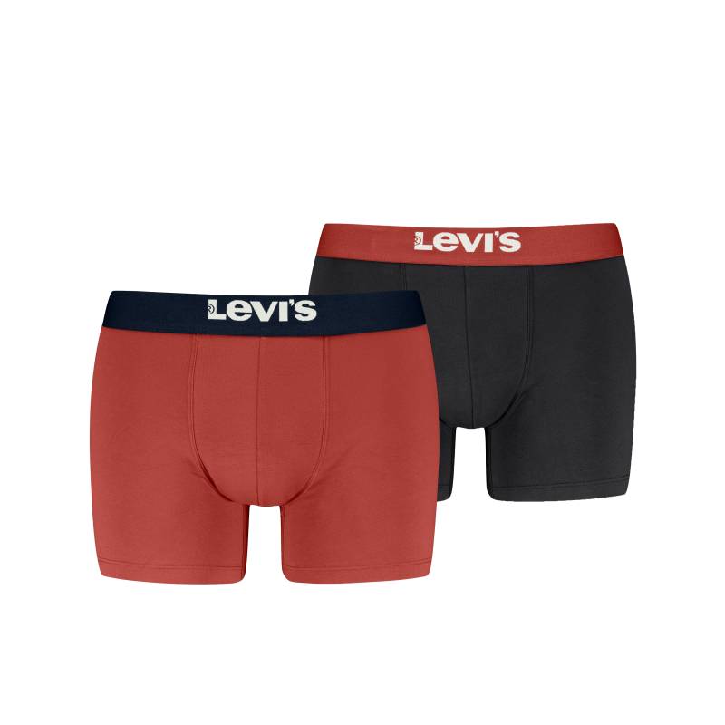Levis Slip "LEVIS MEN SOLID BASIC BOXER BRIEF ORGANIC CO 2P", (2er-Pack), mit Logobund von Levis
