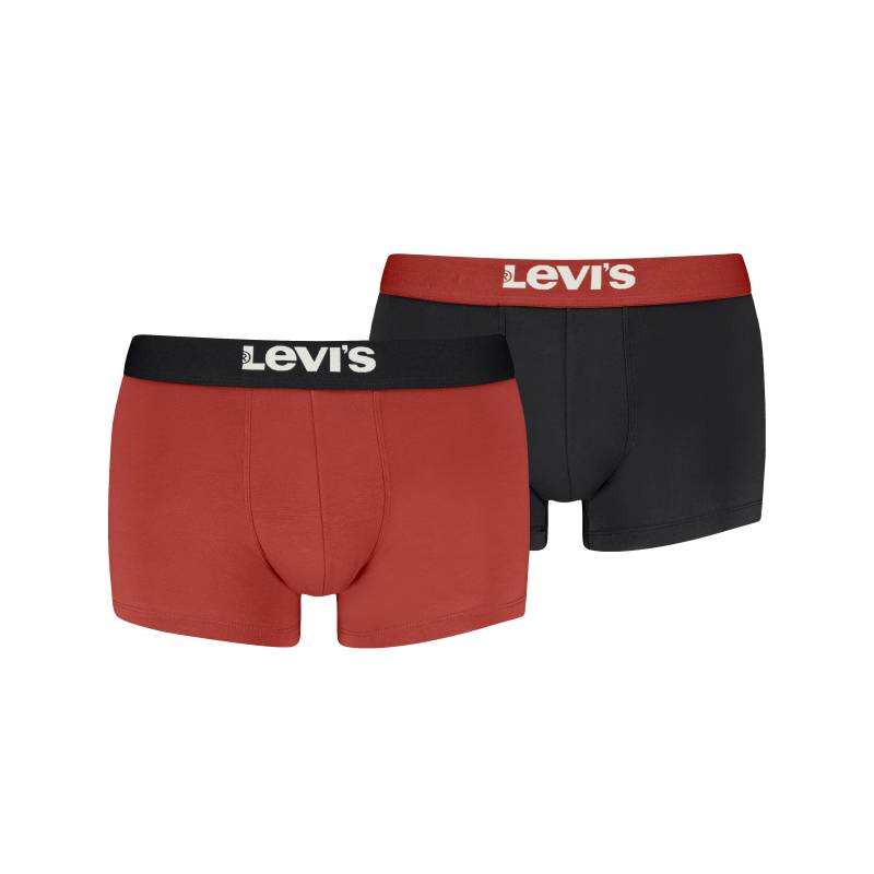 Levis Boxershorts "LEVIS MEN PL SPW LOGO BOXER BRIEF ORG 2P", (2er Pack), mit breitem Logobund von Levis