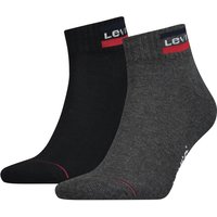 Levis Unisex Quarter Sportsocken Mid Cut Sportswear Logo 2er Pack von Levis