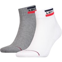 Levis Unisex Quarter Sportsocken Mid Cut Sportswear Logo 2er Pack von Levis