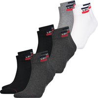 Levis Unisex Quarter Sportsocken Mid Cut Sportswear Logo 4er 6er 8er Multipack von Levis