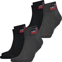 Levis Unisex Quarter Sportsocken Mid Cut Sportswear Logo 4er 6er 8er Multipack von Levis