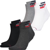 Levis Unisex Quarter Sportsocken Mid Cut Sportswear Logo 4er 6er 8er Multipack von Levis