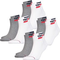 Levis Unisex Quarter Sportsocken Mid Cut Sportswear Logo 4er 6er 8er Multipack von Levis