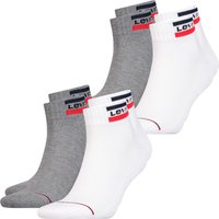 Levis Unisex Quarter Sportsocken Mid Cut Sportswear Logo 4er 6er 8er Multipack von Levis