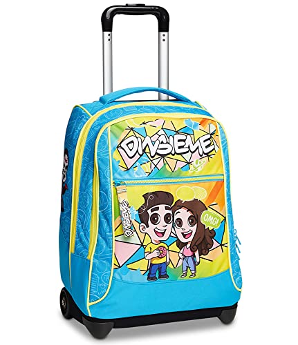 Seven Dinsieme, 2 in 1, Schulranzen mit Rollen, Rucksack mit Trolleyfunktion für Kinder, ab 1. Klasse, für Schule, Reisen, Mädchen&Jungen, mehrfarbig von Seven