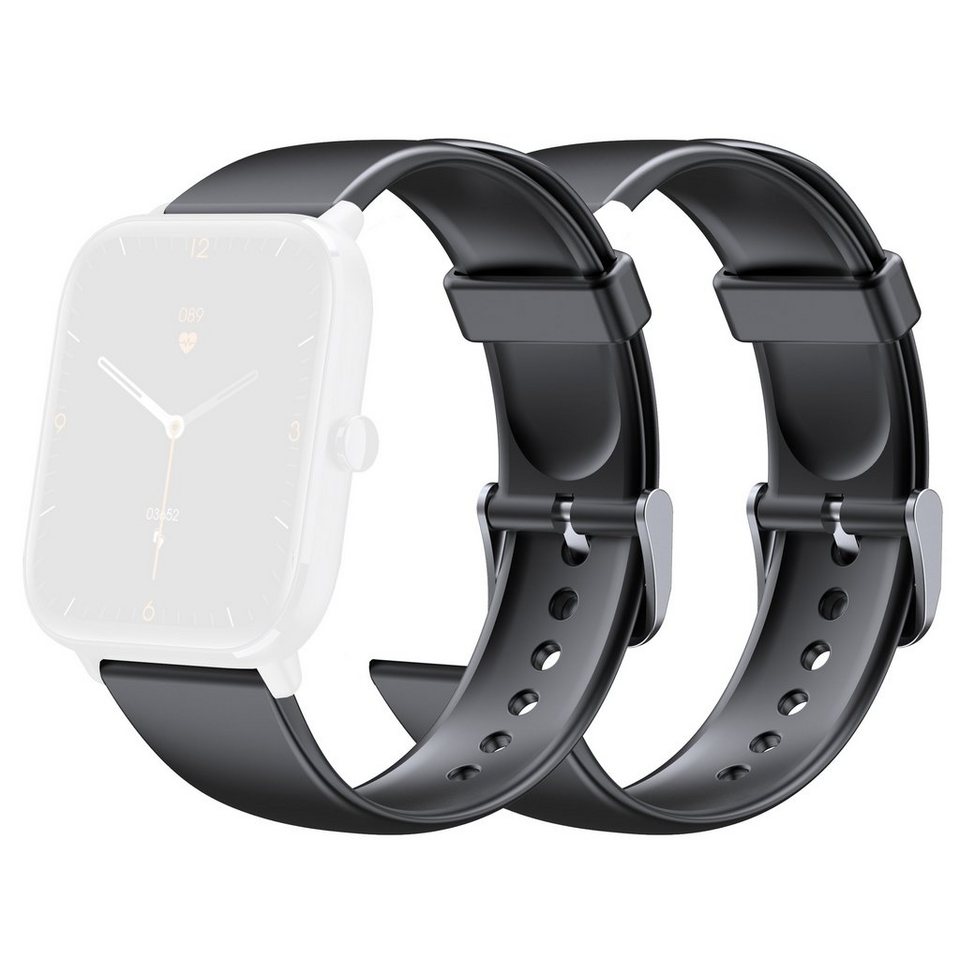 Levowatch Smartwatch-Armband ST22, 2x Smartwatch Ersatz/-Wechsel-Armband, 22mm, für DOITX2, F2, DOITX3 von Levowatch