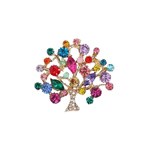 Kristall-Brosche mit Baum des Lebens, Anstecknadel, Anstecknadel, Anstecknadel, Geschenk, Geschenk, Schmuck für Frauen und Mädchen, Standard, Metall Kristall-Brosche mit Baum des Lebens, Anstecknadel, Anstecknadel, Anstecknadel, Geschenk, Geschenk, Schmuck für Frauen und Mädchen, Standard, Metall von Levviye