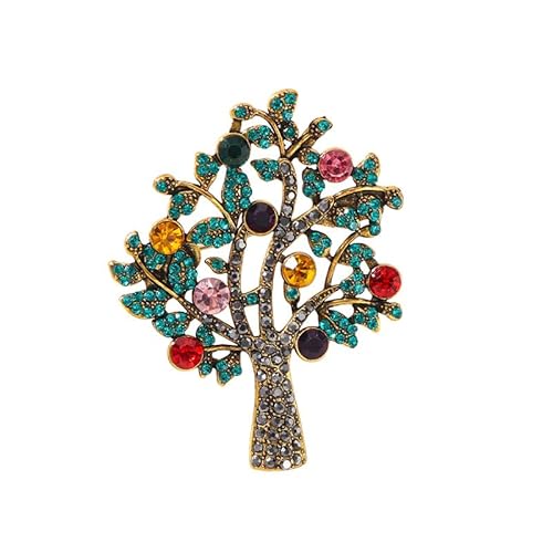 Kristall-Brosche mit Baum des Lebens, Anstecknadel, Anstecknadel, Anstecknadel, Geschenk, Geschenk, Schmuck für Frauen und Mädchen, Standard, Metall Kristall-Brosche mit Baum des Lebens, Anstecknadel, Anstecknadel, Anstecknadel, Geschenk, Geschenk, Schmuck für Frauen und Mädchen, Standard, Metall von Levviye