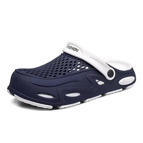 Lewhosy Clogs Herren Gartenschuhe Leichte Atmungsaktive Hausschuhe Pantoffeln Strand Schuhe Sandalen Blau 42-43 von Lewhosy
