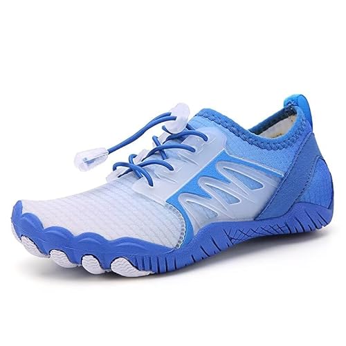 Lewhosy Kinder Barfußschuhe Schnell Trocknend Badeschuhe Wasserschuhe Schwimmschuhe für Jungen Mädchen(A518-Blau-28) von Lewhosy