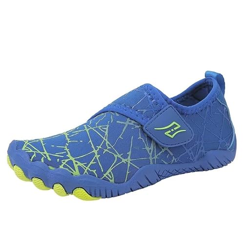 Lewhosy Kinder Barfußschuhe Schnell Trocknend Badeschuhe Wasserschuhe Schwimmschuhe für Jungen Mädchen(L616-Blau-36) von Lewhosy