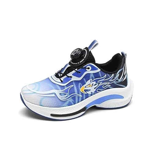 Lewhosy Kinderschuhe Atmungsaktiv Sportschuhe Jungen Leicht Hallenschuhe Mädchen Turnschuhe Outdoor Laufschuhe Sneakers(C-Weiß Blau,34) von Lewhosy