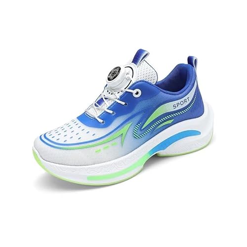 Lewhosy Kinderschuhe Atmungsaktiv Sportschuhe Jungen Leicht Hallenschuhe Mädchen Turnschuhe Outdoor Laufschuhe Sneakers(E-Weiß Blau,32) von Lewhosy