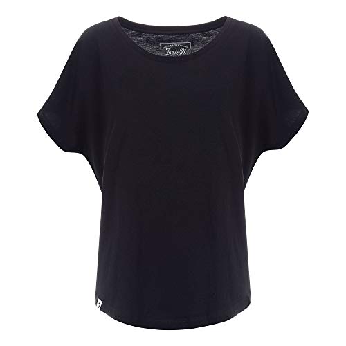 Lexi&Bö Damen Basic Oversized T-Shirt in schwarz mit weitem Rundhalsausschnitt aus hochwertiger Bio-Baumwolle und fairer Produktion in Portugal Lexi&Bö Damen Basic Oversized T-Shirt in schwarz mit weitem Rundhalsausschnitt aus hochwertiger Bio-Baumwolle und fairer Produktion in Portugal von Lexi&Bö