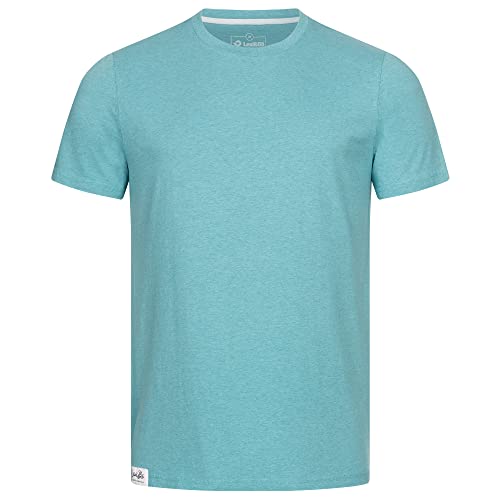 Lexi&Bö Herren Basic T-Shirt in edlem Grün Melange mit Rundhals-Ausschnitt aus hochwertiger Bio-Baumwolle und fairer Produktion in Portugal von Lexi&Bö