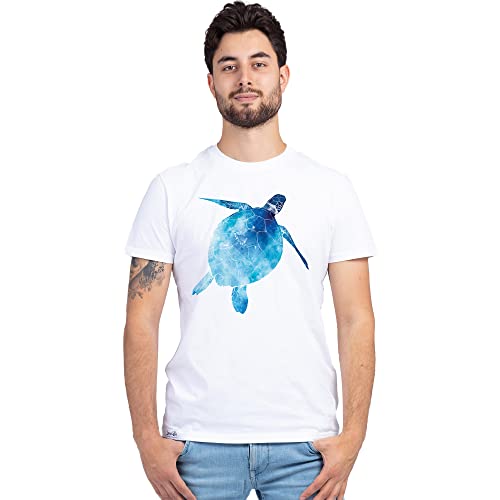 Lexi&Bö Herren T-Shirt Hey Dude mit großem Schildkröten Print aus 100% Bio-Baumwolle von Lexi&Bö