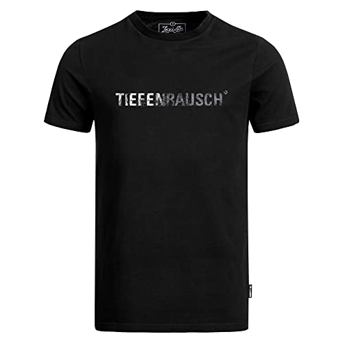 Lexi&Bö Herren Tiefenrausch T-Shirt schwarz aus Bio-Baumwolle mit umweltfreundlichem Print für Taucher von Lexi&Bö